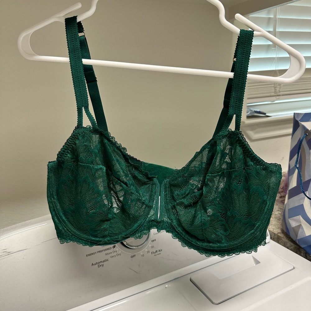 Elegant Green Lace Bralette